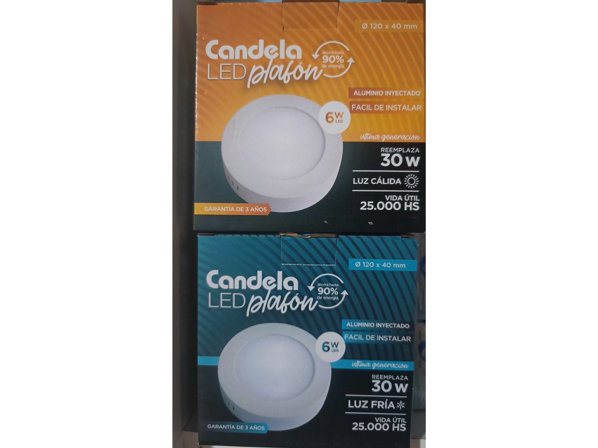 Plafón 6w Candela luz Fria o Calida