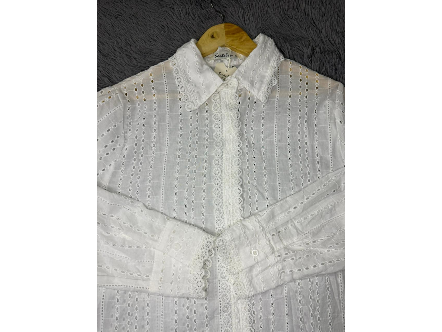 CAMISA RUSTICA  MARCA SANTELON COLOR BLANCA