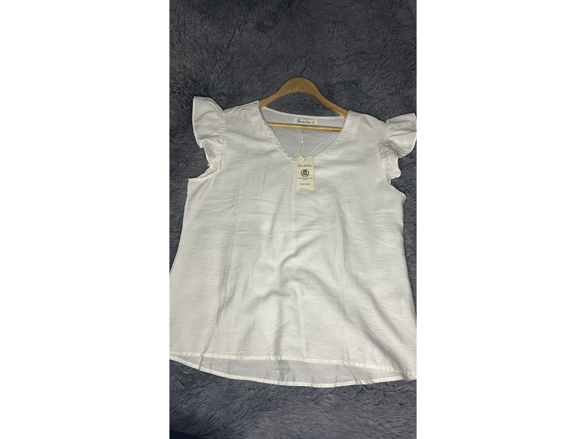 BLUSA LINO SANTELON COLOR BLANCA