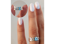 ANILLO CINTA FIRMA DE PLATA