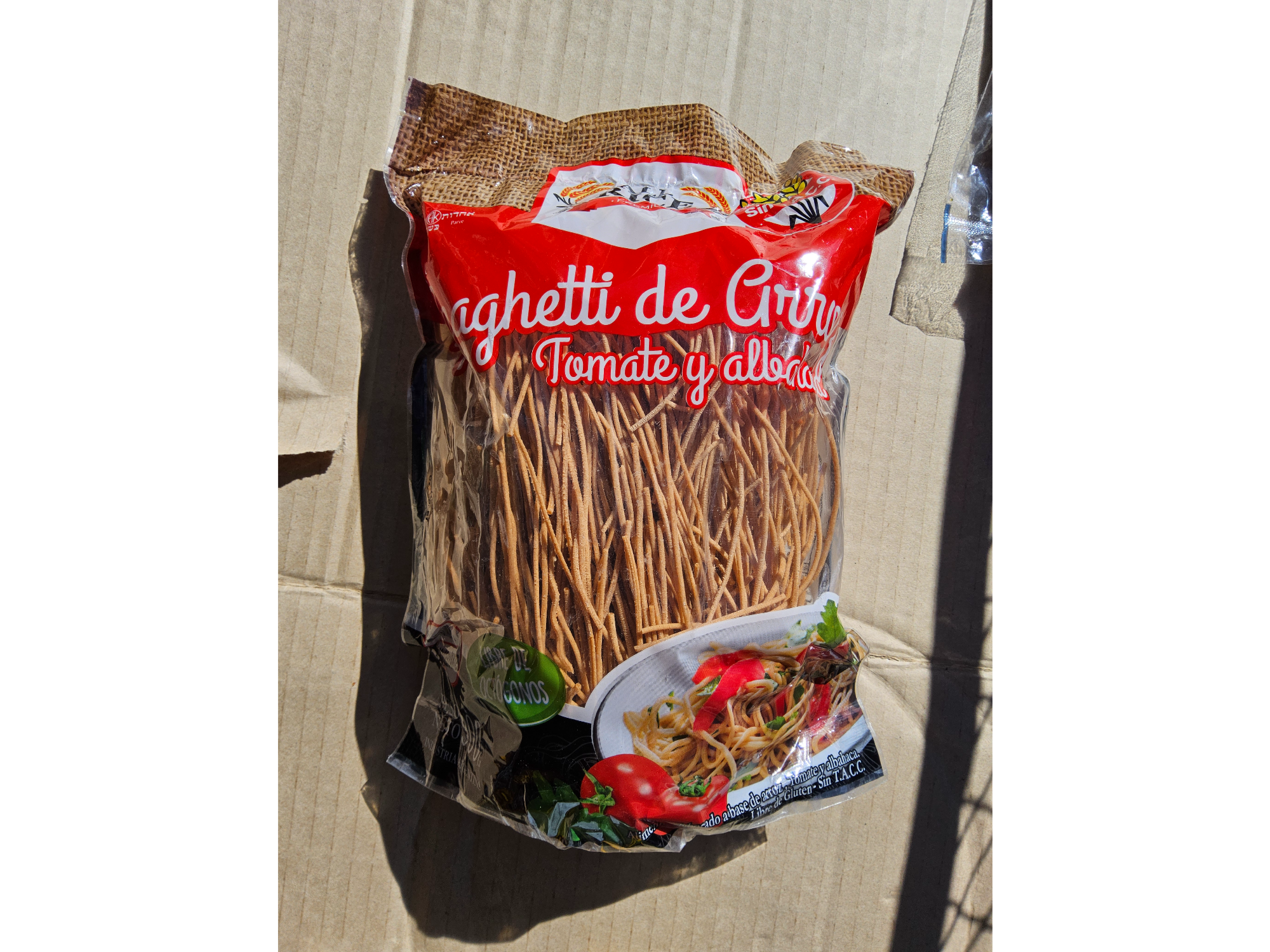 Spaghetti de Arroz con Tomate y Albaca 300g