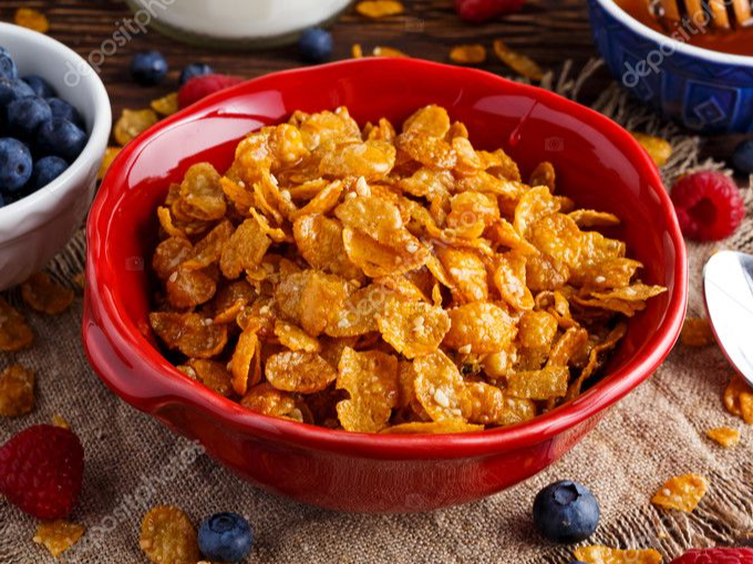 Copos de maíz con miel