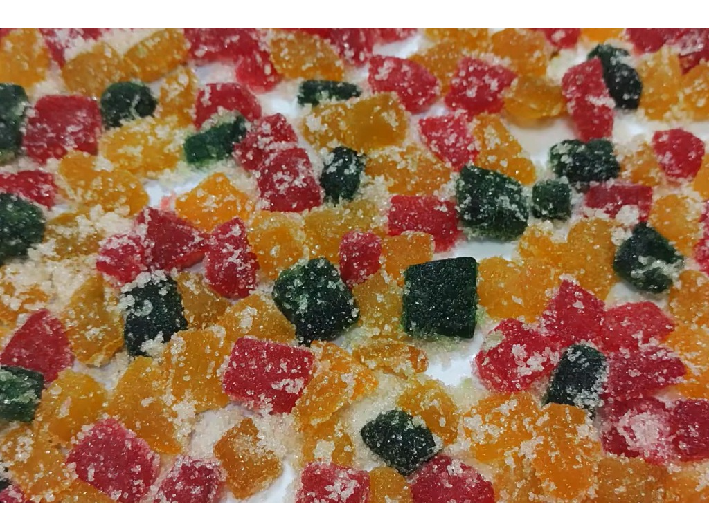 Fruta Abrillantada con azúcar