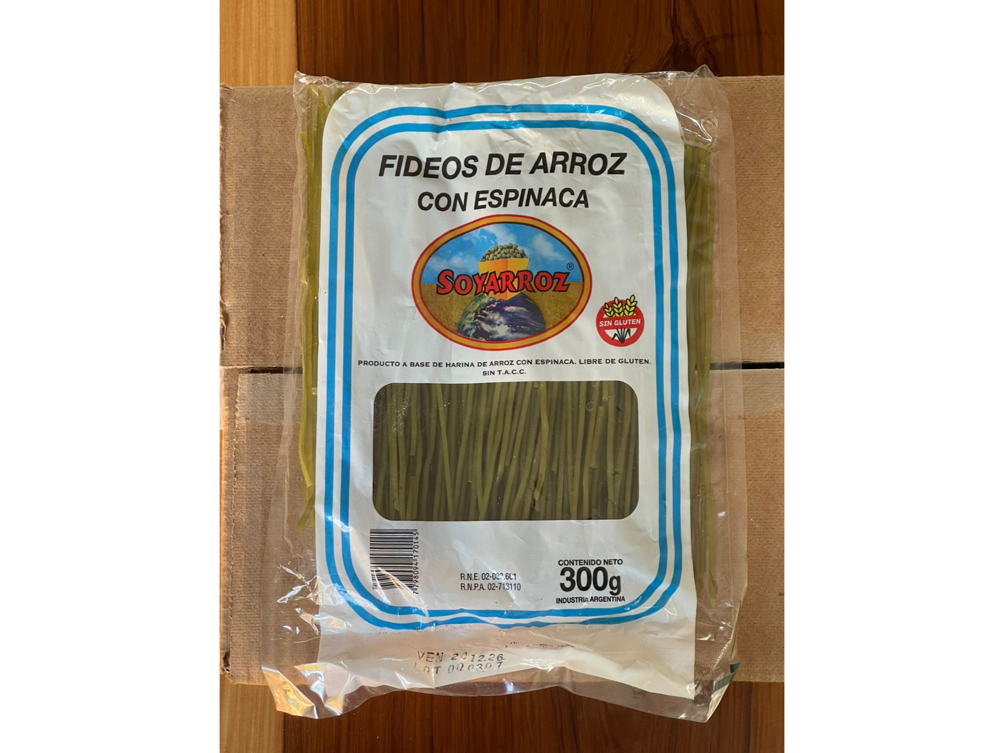 Fideos de Arroz con Espinaca 300g