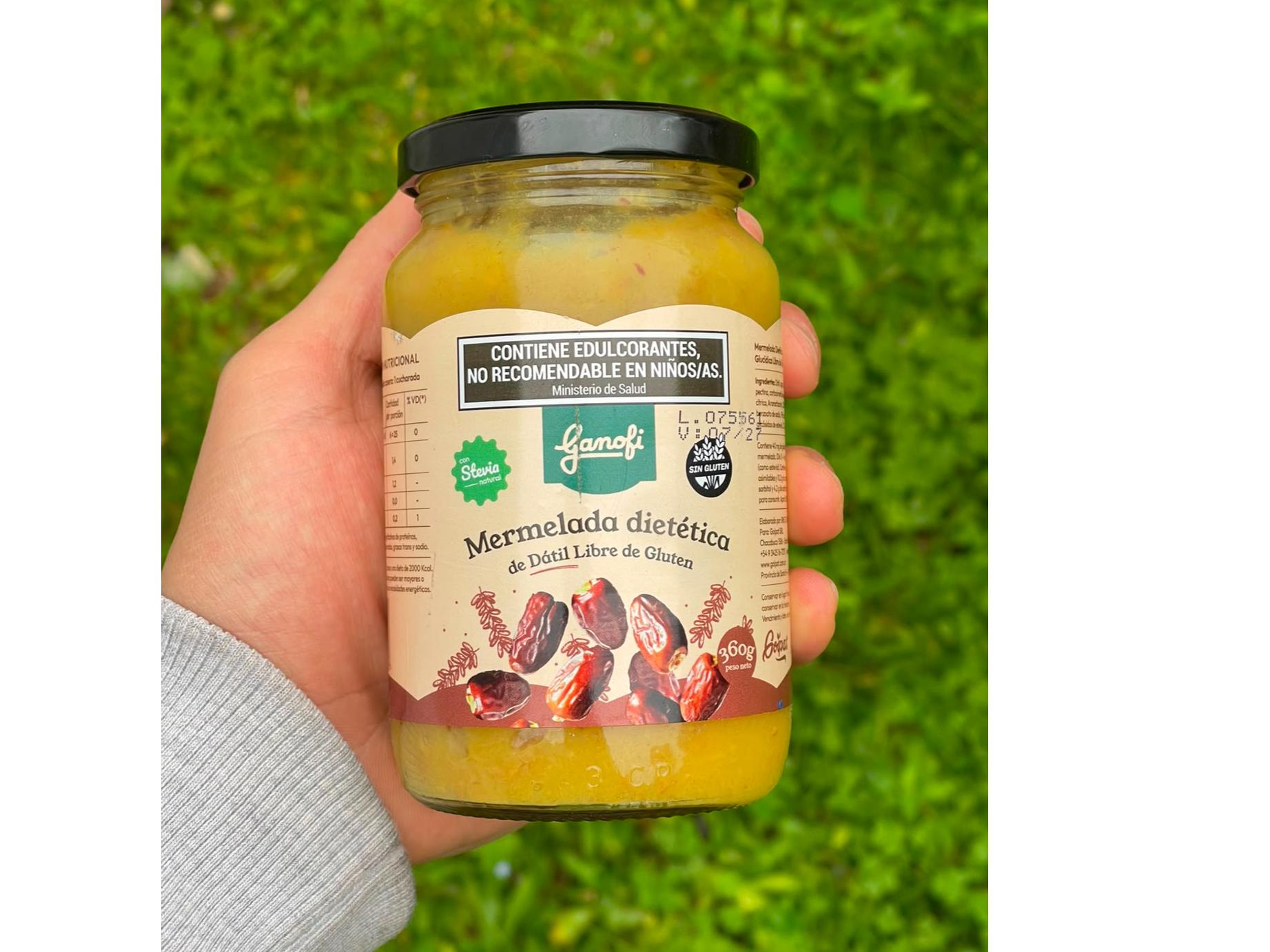 Mermelada de datiles con stevia 360g
