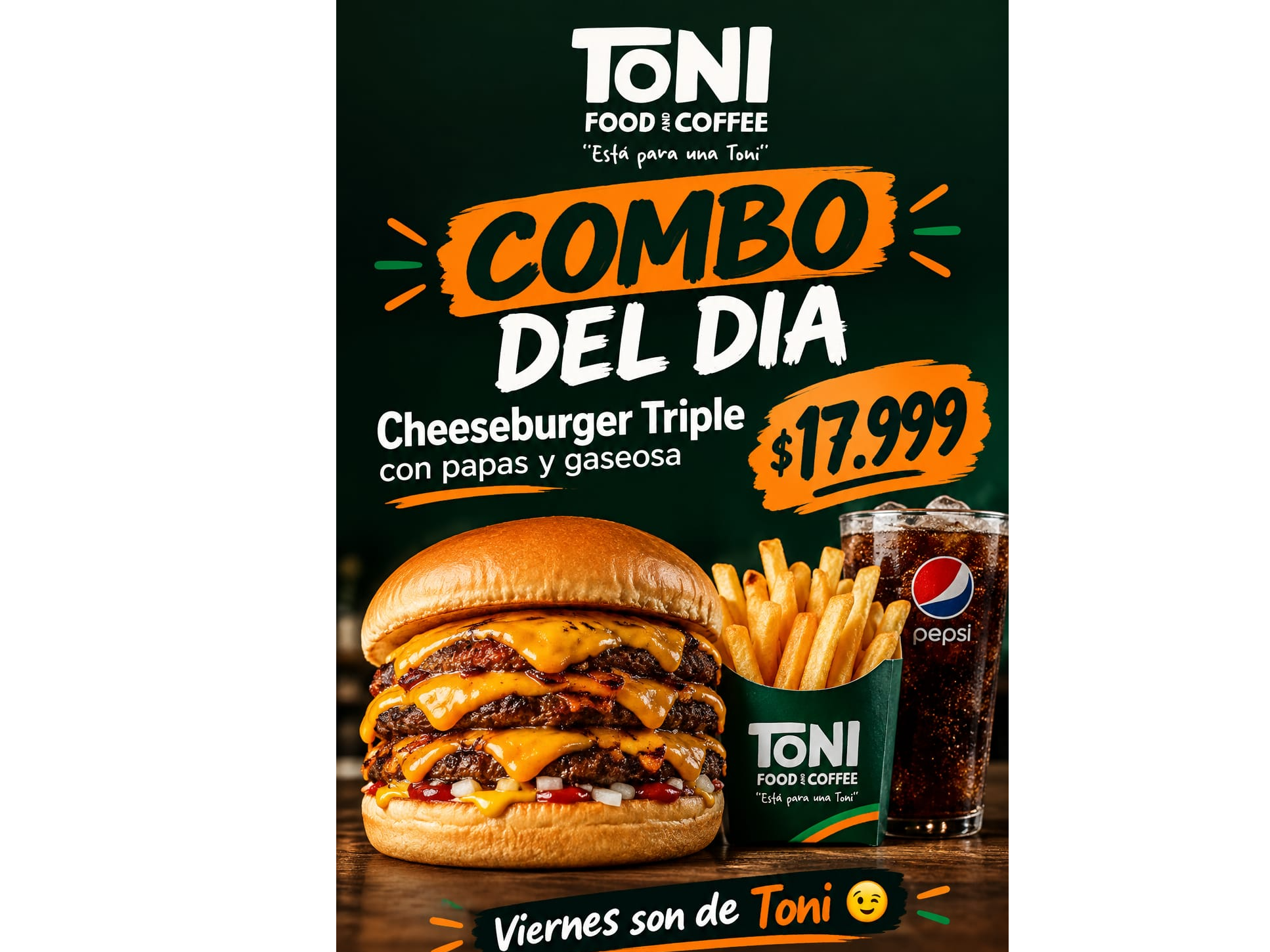 Combo Triple Cheeseburguer
