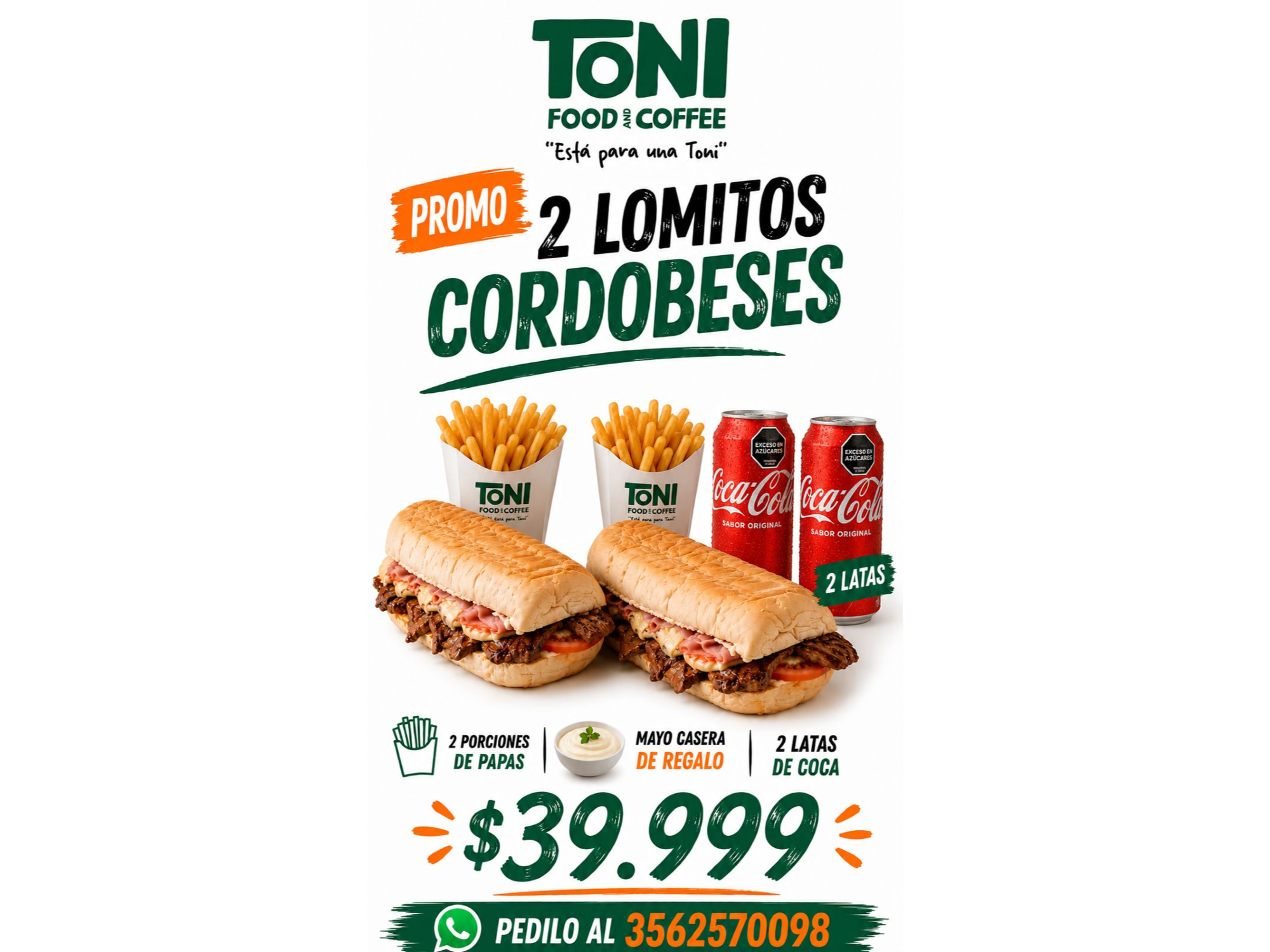 Combo 2 Lomitos Cordobés