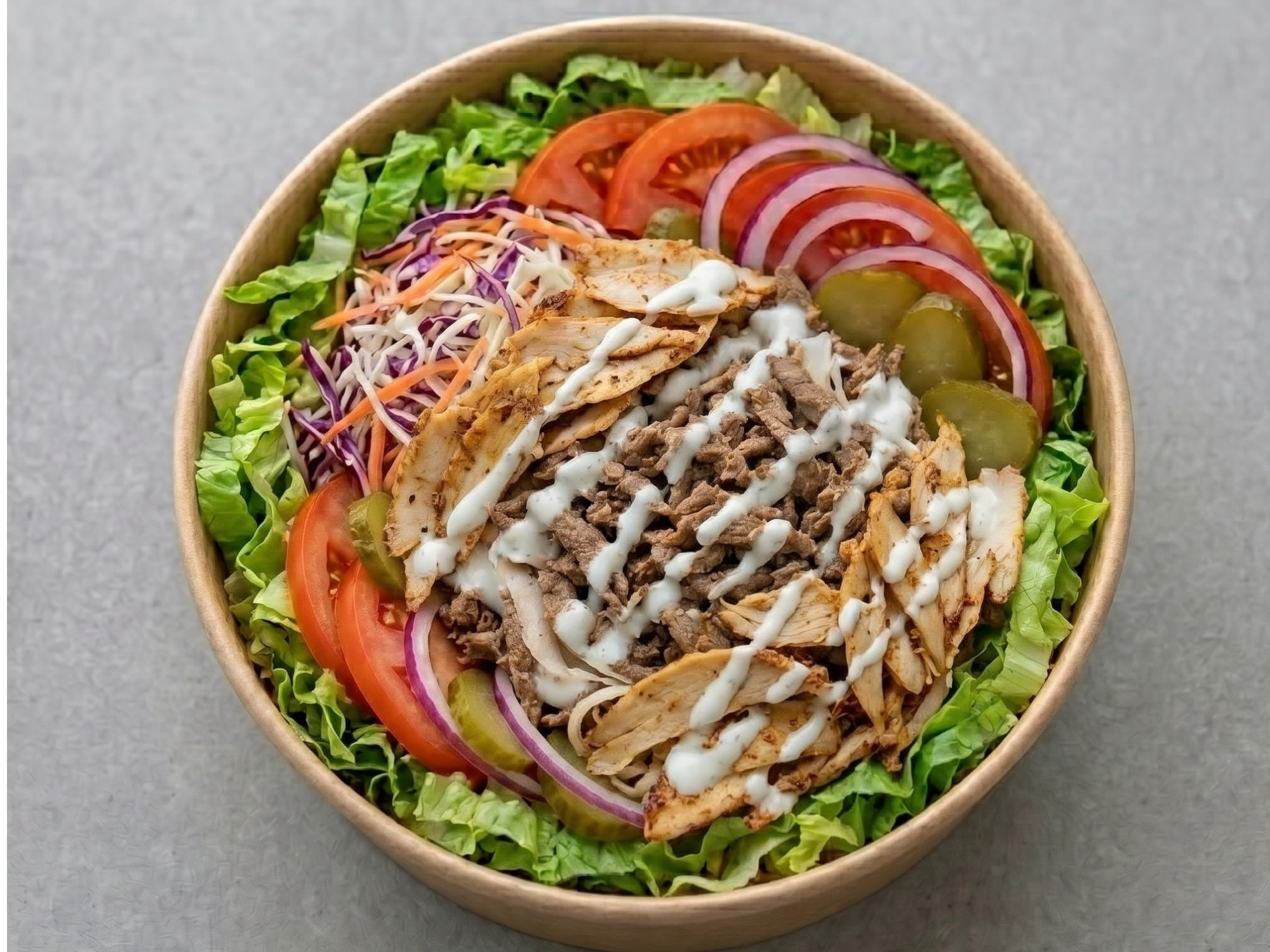 Bowl mixto pollo/ternera