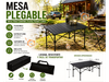 Mesa de metal plegable camping