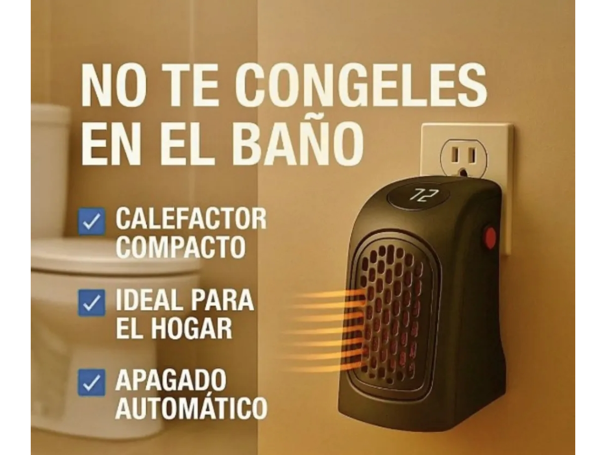 Calefactor portatil bajo consumo 800w