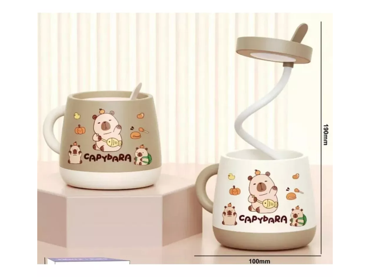 Lámpara taza porta objetos, recargable