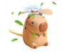Mini Capibara Ventilador Recargable Capybara Usb Fan