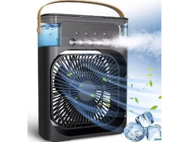 Ventilador de mesa Genérica Mini Ventilador Portátil Climatizador Umidificador con Luz Led Usb