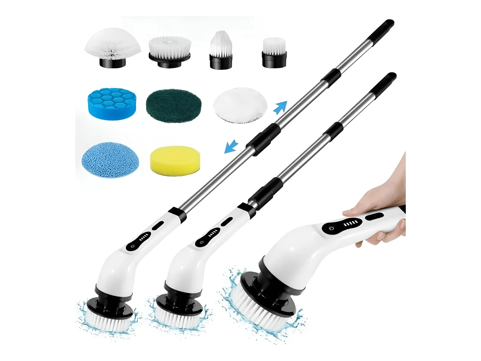 Cepillo Electrico Recargable P/limpieza 9 En 1 Multifuncion