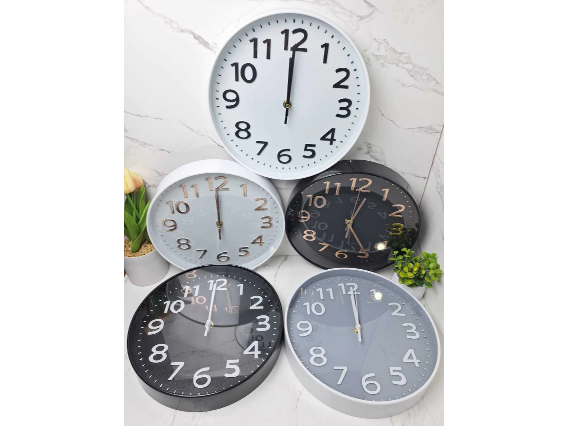 Reloj De Pared redondo 25 cm foto ilustrativa, consultar colores disponibles