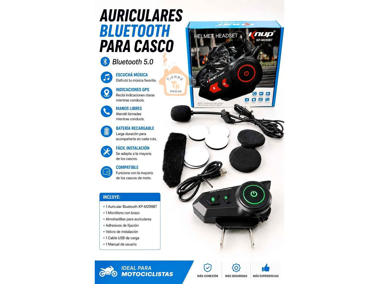 Auriculares bluetooth para cascos