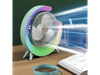 Mini Ventilador De Mesa O Techo Con Luz Led Recargable Usb C Color RGB