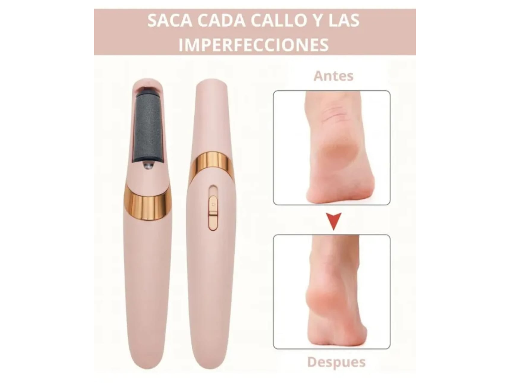 Removedor de callos con batería recargable