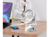 Ventilador Recargable Mini Fan Pinza Luces Giratorio