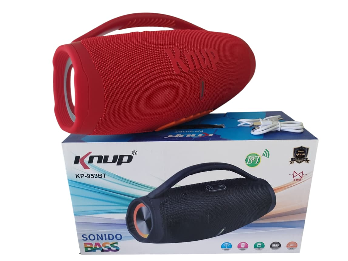 Parlante Portatil Boombox Bass Luces Bluetooth Recargable