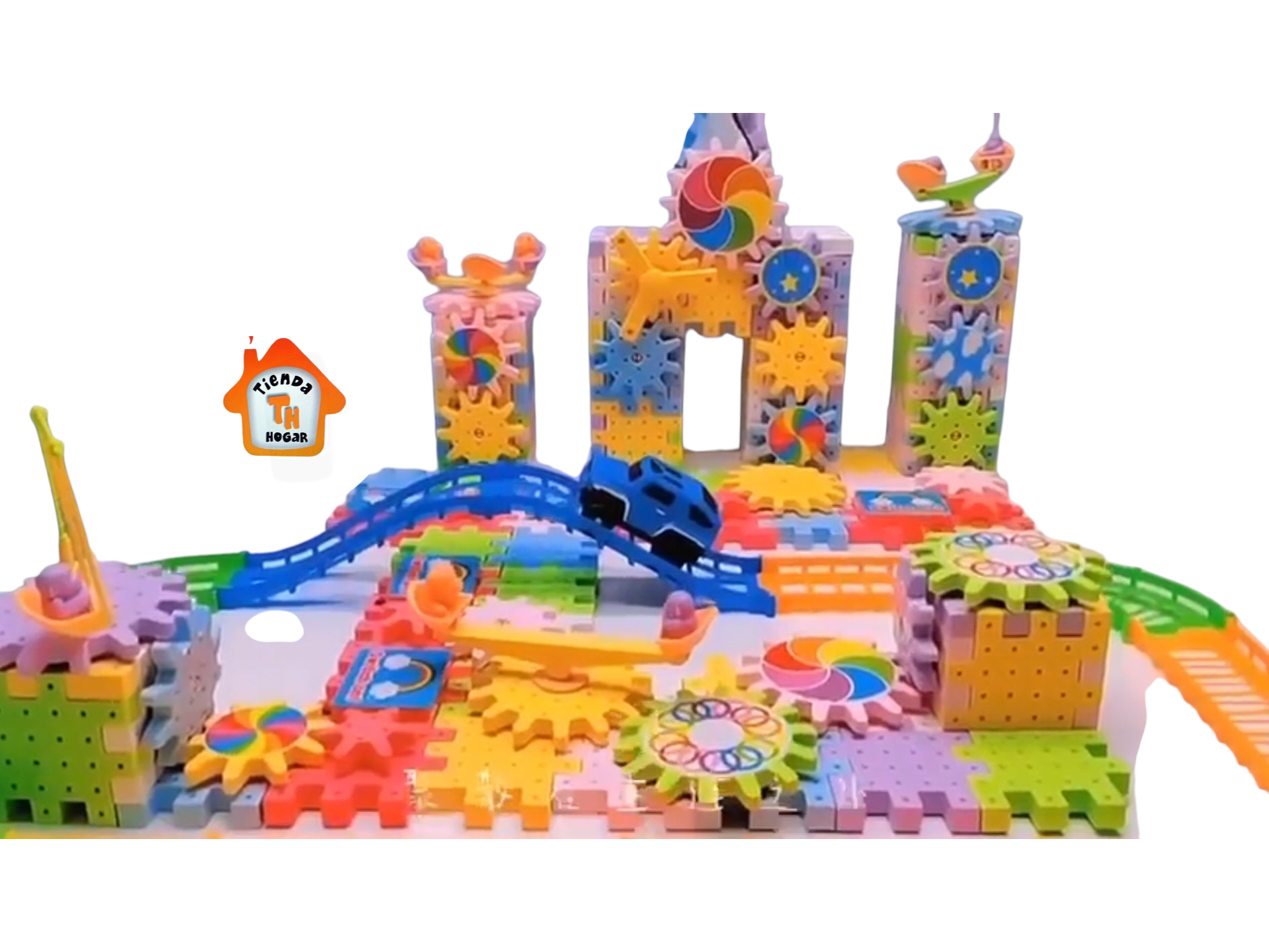Juego De Bloques Con Engranajes Y Motor 203 Piezas