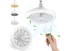 Ventilador De Techo Flexible 180° Con Luz Led Ctrol Remoto Cantidad De Aspas 5 Estructura Blanco Aspas Blanco Diámetro 24.5 Cm Frecuencia 50hz Material De Las Aspas Plástico 003