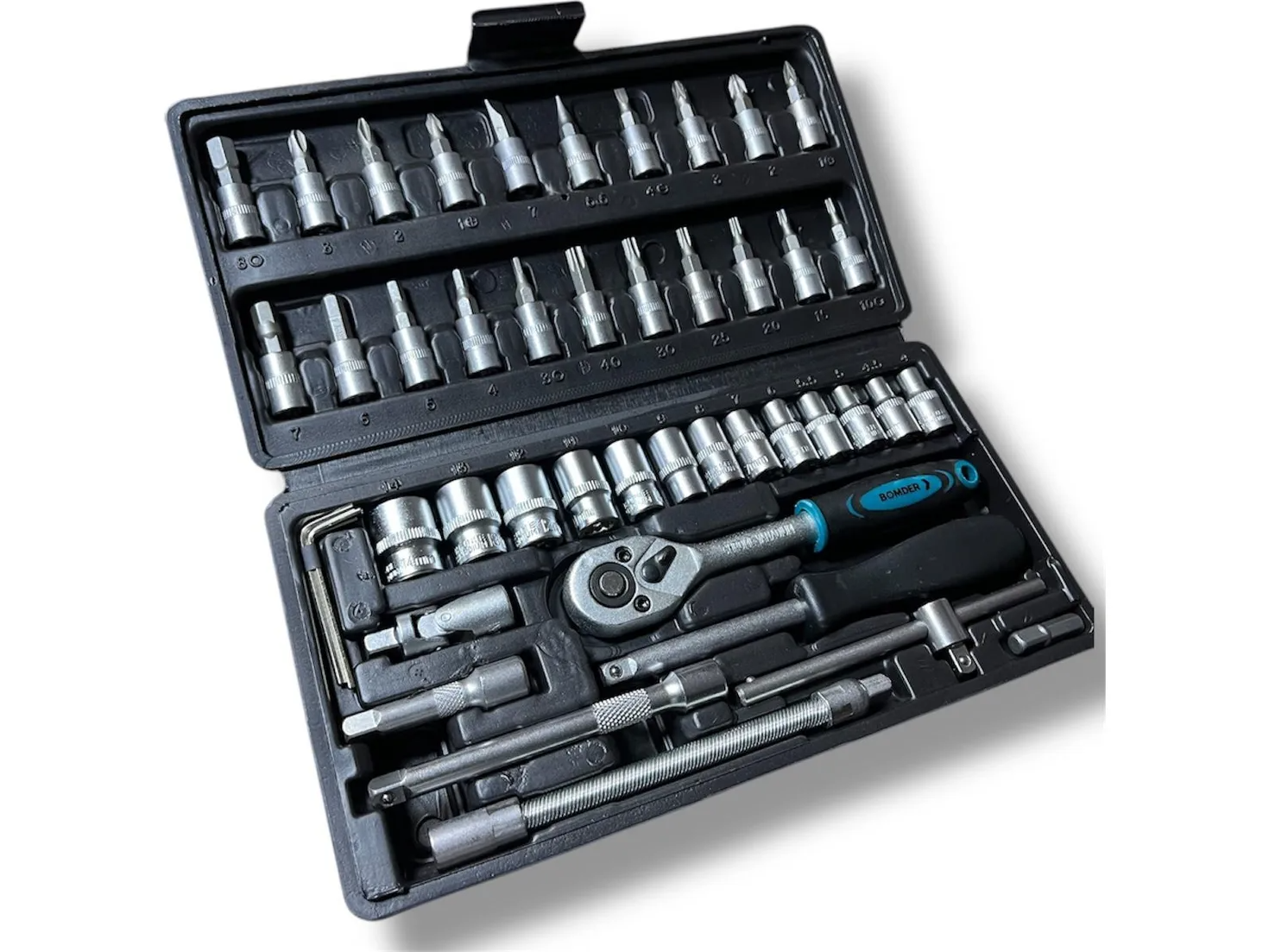 Set Caja De Herramientas Tubos Puntas 46 P Maletin