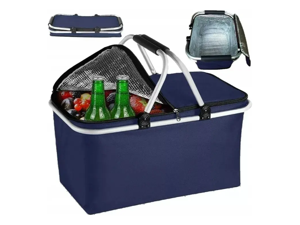 Canasta Picnic Termica Plegable Aluminio
