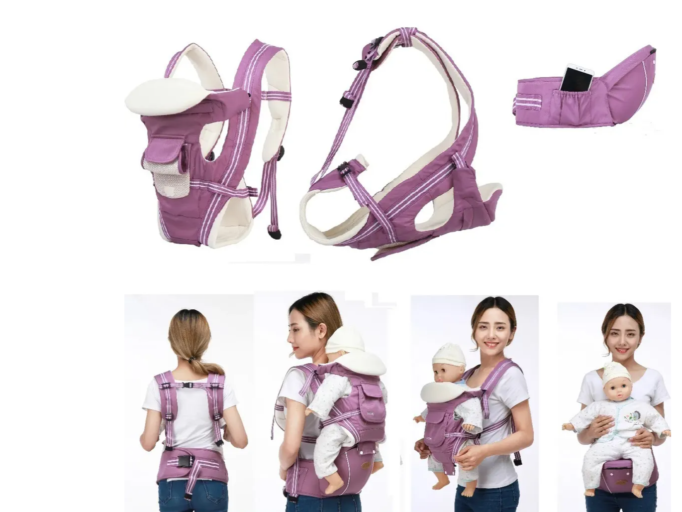 Mochila Porta Bebés Canguro Ergonomica Multifunción Asiento