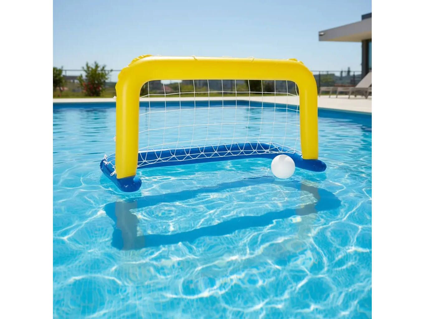 Juego Water Polo Inflable Arco Pelota Bestway Fútbol Pileta