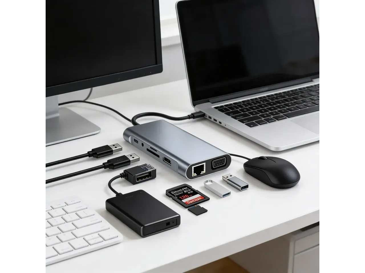 Hub Usb 11 En 1 Con Hdmi Vga Ethernet Tf/sd Y Carga Rápida