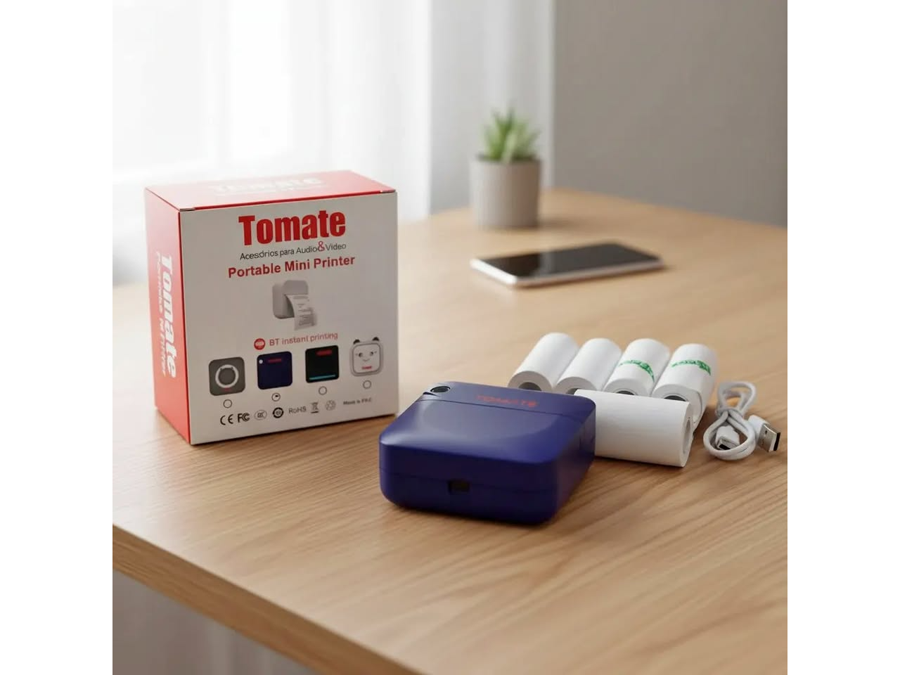 Mini Impresora Portatil Termica Bluetooth Recargable