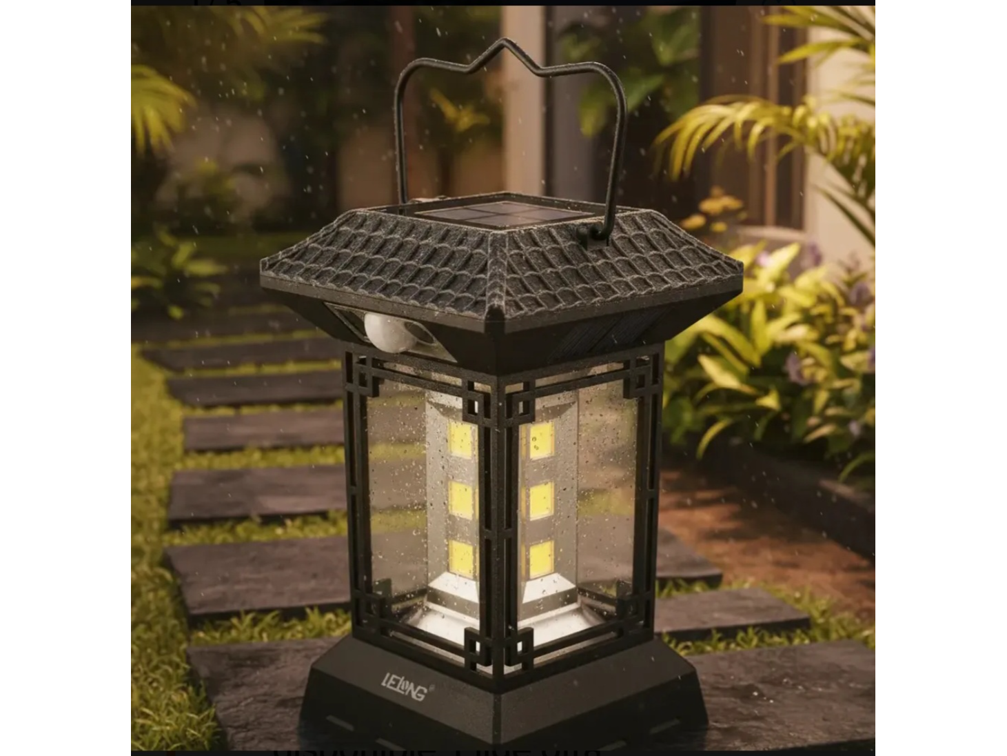 Lampara  Con Sensor De Movimiento Y Luz Panel Solar