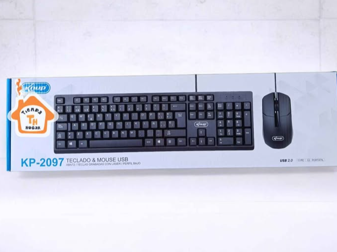 Teclado + mouse con cable