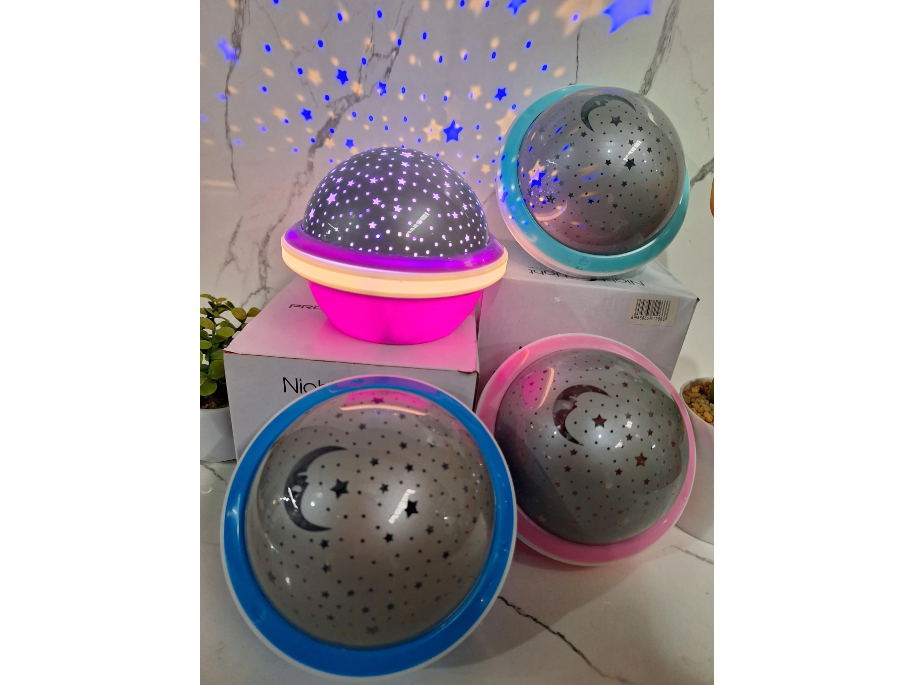 Proyector de galaxia estrellas 💫 a cable o pilas