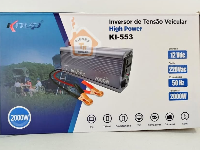 INVERSOR DE CORRIENTE 12V A 220V 2000 W