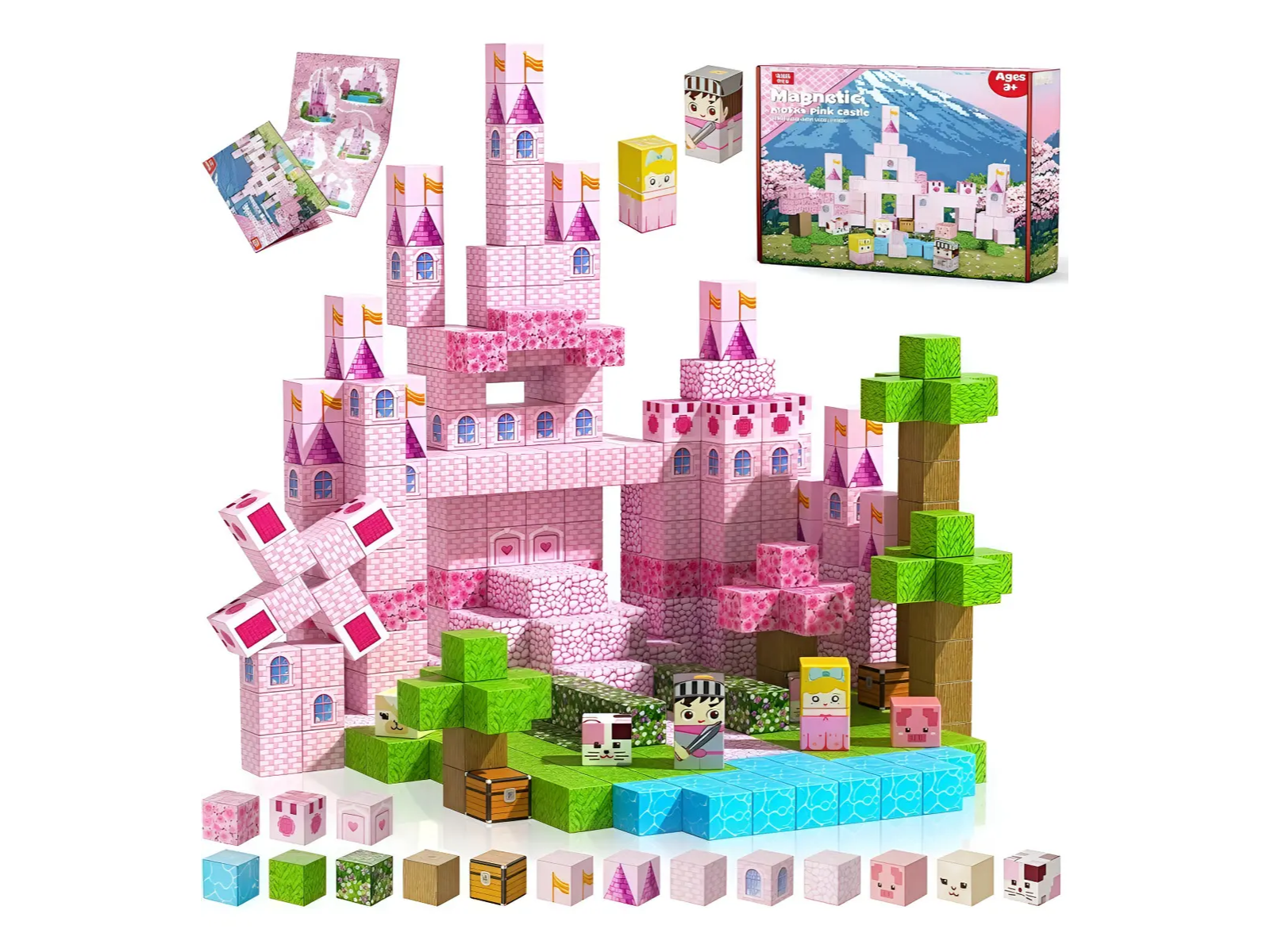 Magnetic Blocks-100pcs Set Castillo Princesa Stem
