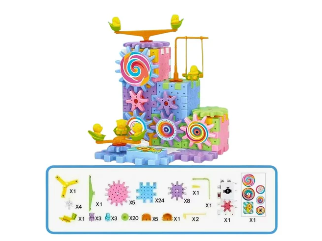 Juego engranajes y motor 83 piezas
