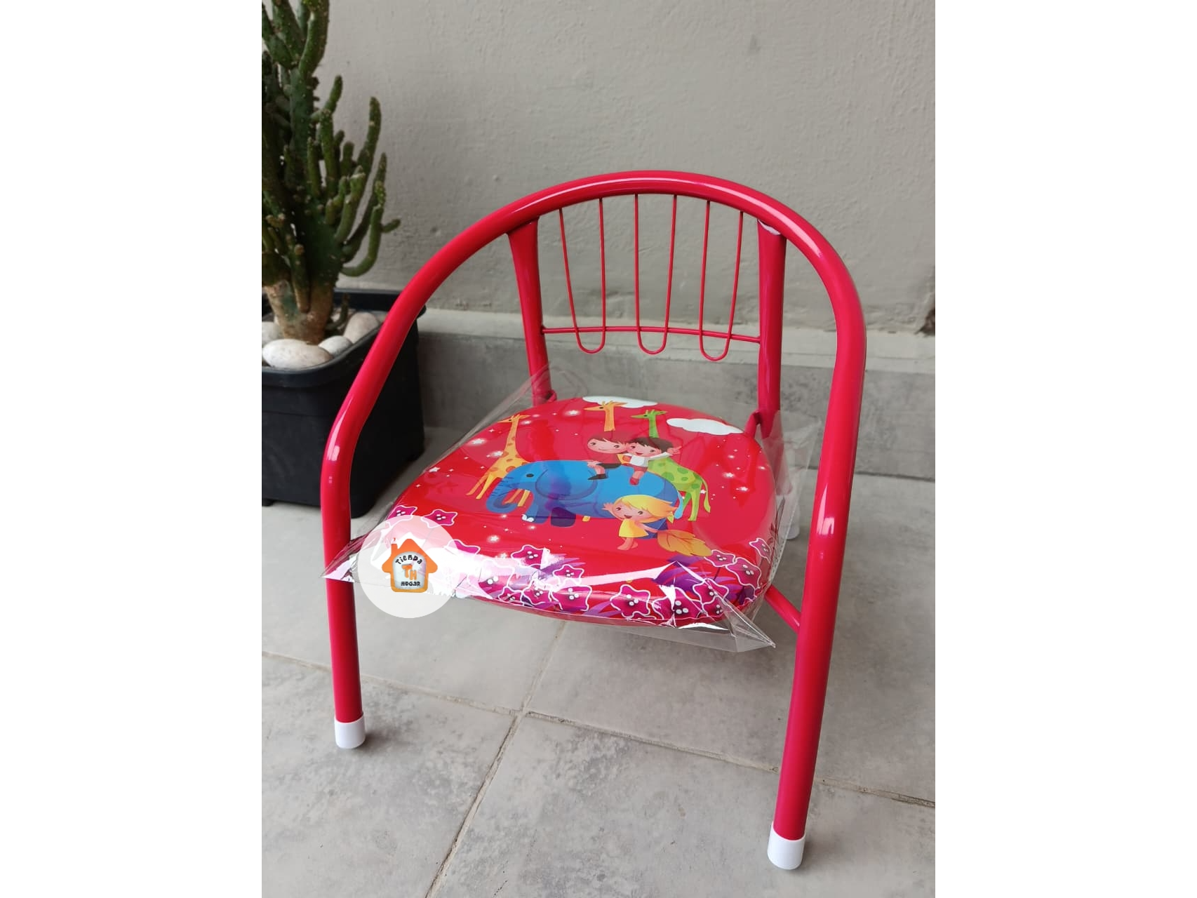 Silla Infantil Metálica Apilable Para Patio Jardín Playa