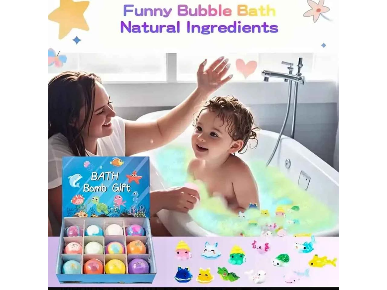 Bomba de baño perfumada espuma con juguete sorpresa