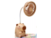 Ventilador De Mesa Diseño Capibara C/cable Usb Y Sacapuntas
