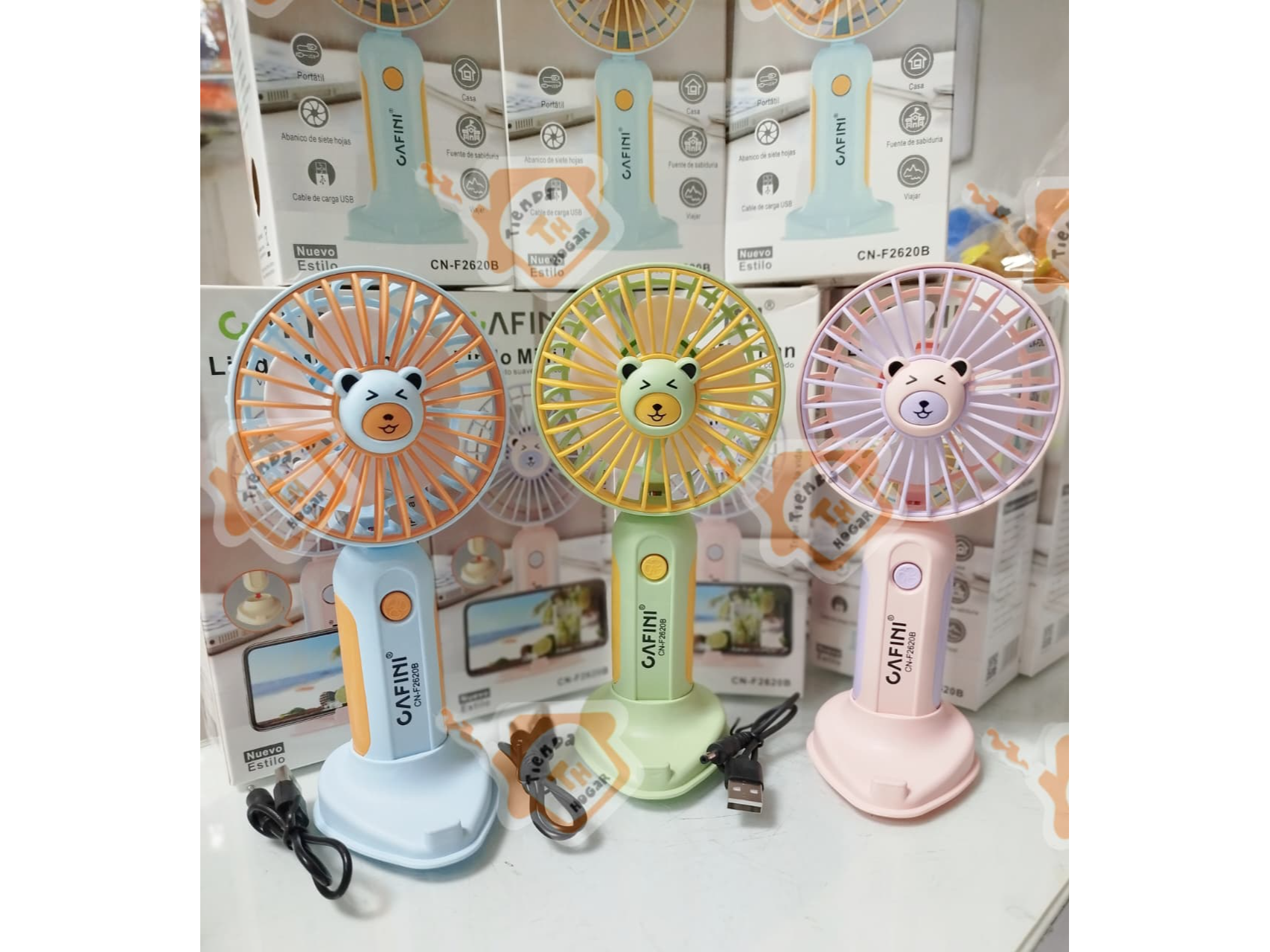 Mini ventilador recargable oso