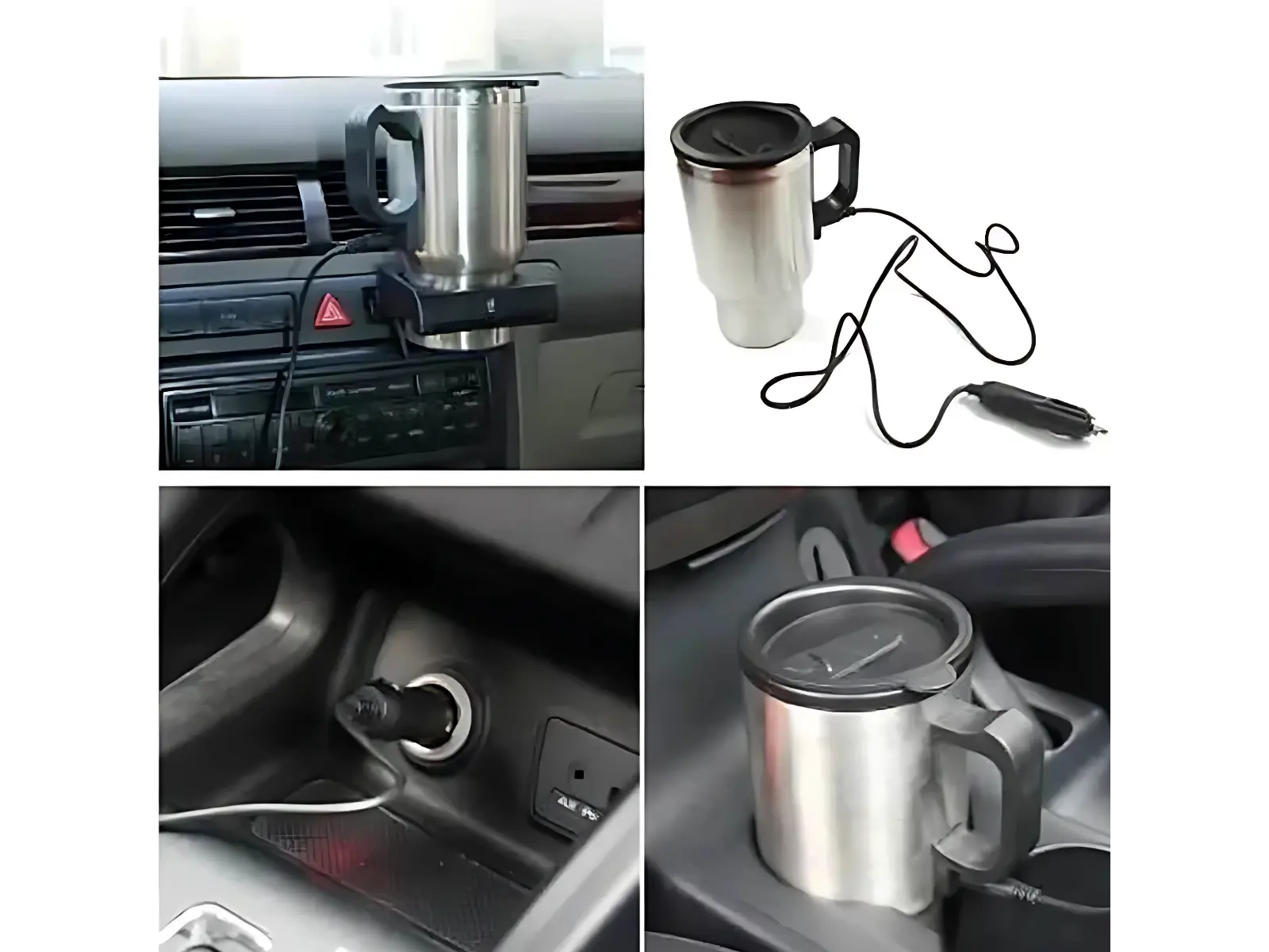 Jarro Taza Vaso Térmico Acero Inoxidable 12v Cargador Auto
