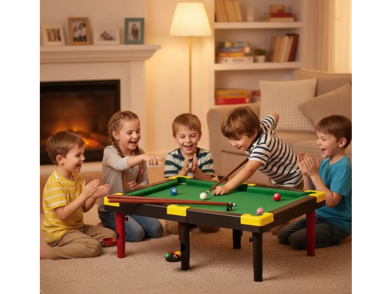 Mesa De Billar Infantil Mini Con Accesorios Y Patas