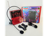 Radio Portatil Megafono Con Microfono Vincha Usb-micro