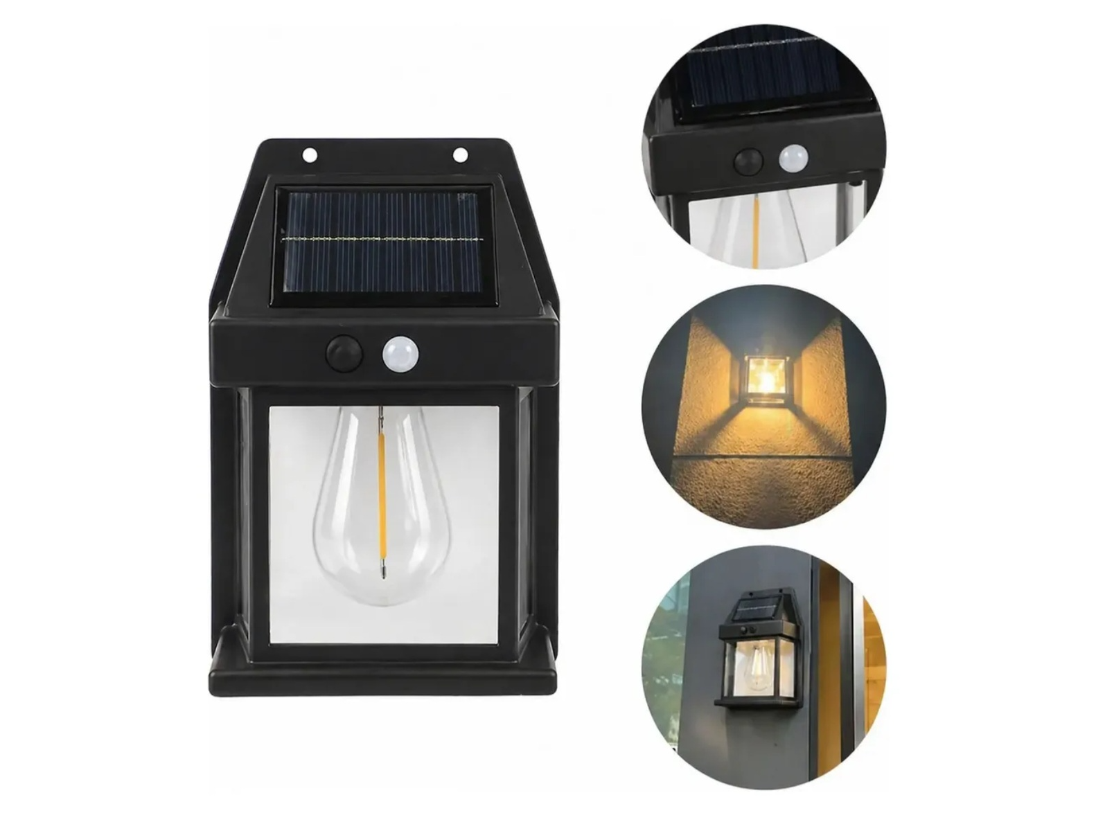 Farol Solar De Pared Exterior Luz Led Sensor De Movimineto