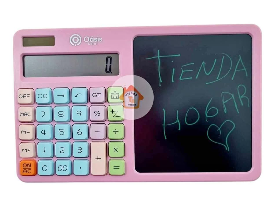Pizarra mágica con calculadora 2en 1