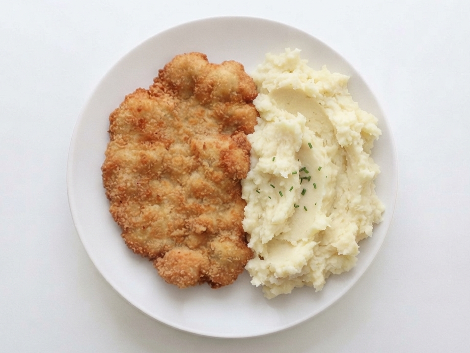 Milanesa de cerdo con puré de parador ruta 36