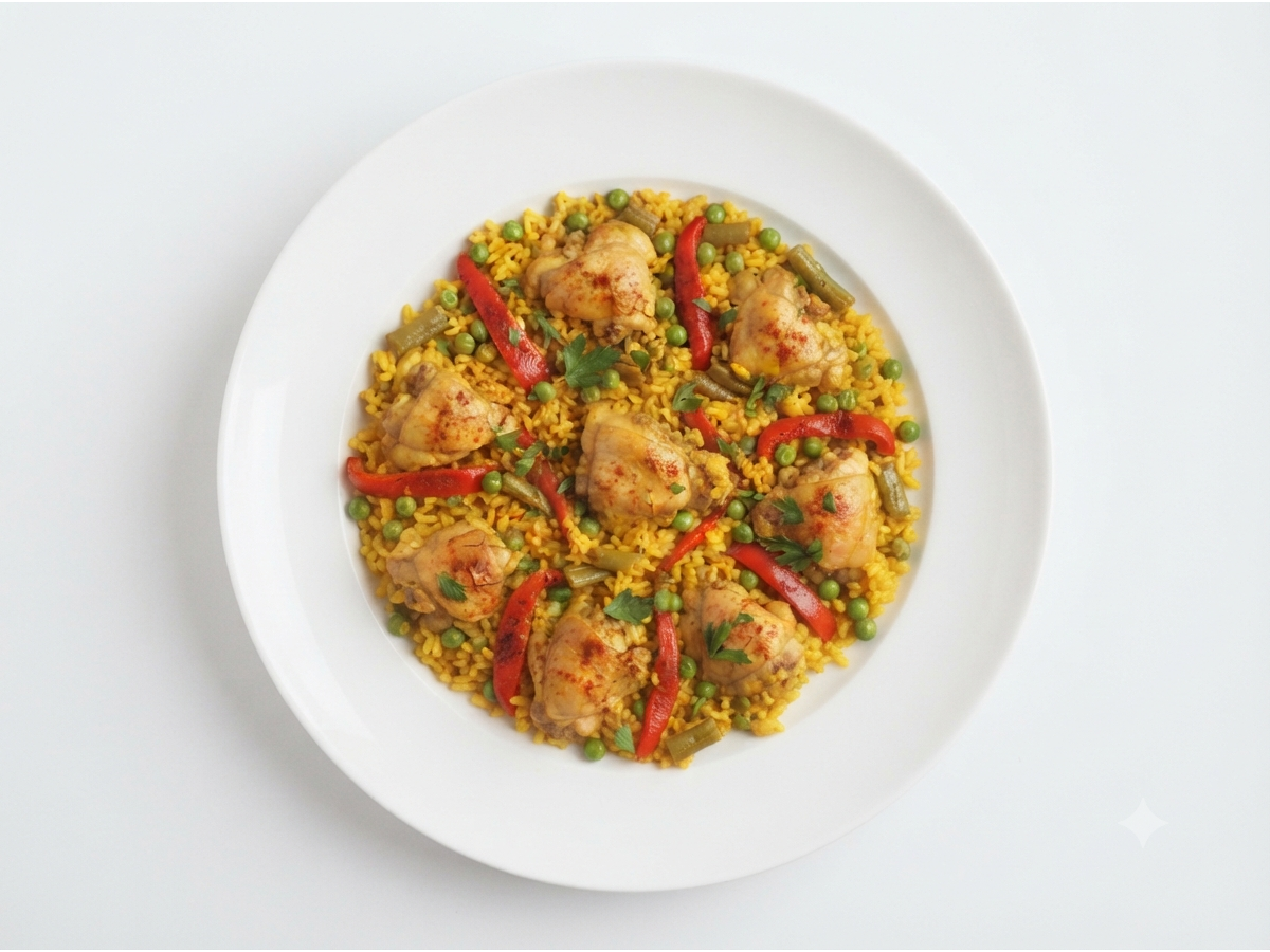 Arroz a la valenciana con pollo