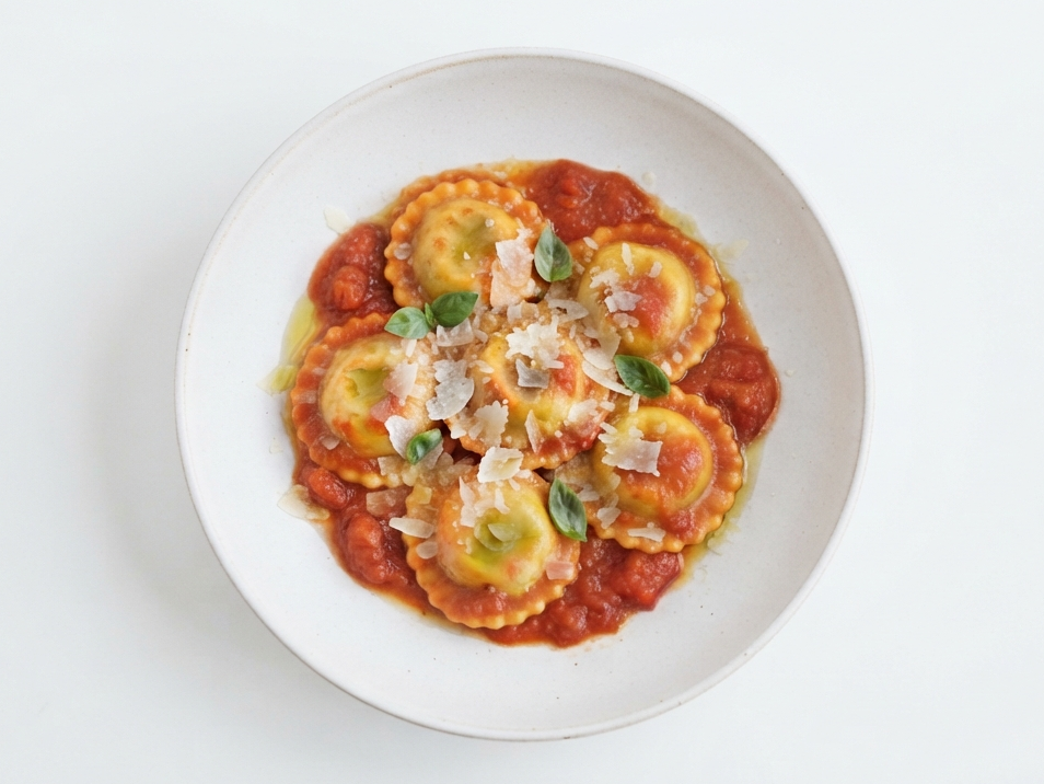 Sorrentinos de calabaza con salsa pomodoro